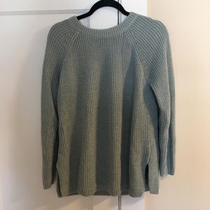 light teal sweater